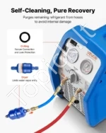 Nešiojamas šaltnešio surinkimo aparatas 3/4 AG, 220-240V, HVAC ir automobilių kondicionieriams - Image 5