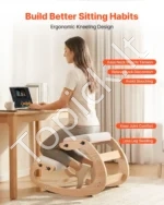 Nugaros skausmą mažinanti ergonominė klūpima kėdė su mediniu rėmu 82 x 54 x 55,5 cm - Image 2