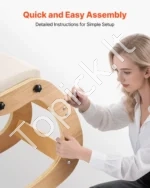 Nugaros skausmą mažinanti ergonominė klūpima kėdė su mediniu rėmu 82 x 54 x 55,5 cm - Image 6