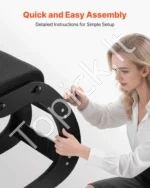 Nugaros skausmą mažinanti ergonominė klūpima kėdė su mediniu rėmu 82 x 54 x 55,5 cm, Jouda - Image 6