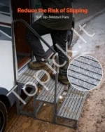 Nulipimo laipteliai kemperiui 3 pakopų, 300 kg su turėklu ir neslystančia danga - Image 5