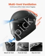 Pilno veido motociklininko šalmas L dydžio su skaidriu vizoriumi - Image 6
