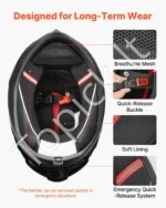 Pilno veido motociklininko šalmas XL dydžio su skaidriu vizoriumi - Image 7