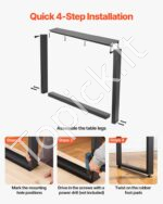 Plieninės stalo kojos 750 x 900 mm, rėminės, 2 vnt. iki 1000 kg - Image 6