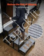 Plieniniai laipteliai kemperiui 4 pakopų su dvigubais turėklais, iki 300 kg - Image 5
