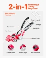 Plieninis pakavimo surišimo rinkinys 19 mm, 30,5 m su įtempikliu - Image 4