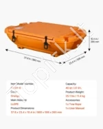 Plūduriuojantis šaldytuvas 37,9 l su tempimo virve ir sausojo saugojimo skyriumi - Image 7