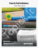 Pripučiama dažymo kabina/kamera 4 x 2,5 x 2,5 m, nešiojama dažymo palapinė su 750 W pūstuvu - Image 5