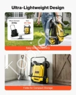 Rankinė šlavimo mašina 650 mm, 18,9 l talpos kiemui ir garažui (geltona) - Image 5