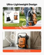 Rankinė šlavimo mašina 650 mm, 18,9 l talpos kiemui ir garažui (oranžinė) - Image 5