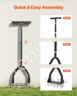 Rankinė veja aeravimo priemonė su 15 plieninių smaigų, 880 mm aukščio - Image 5