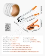 Rankinio pakavimo rinkinys 12,7 mm, su įtempėju, užspaudėju ir PP juosta - Image 7