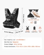 Reguliuojamo svorio liemenė su 14,5 kg svorio krepšiais individualioms treniruotėms - Image 7