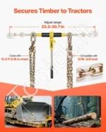 Reketinio grandinės įtempiklio komplektas 5/16"–3/8", 4 vnt., su 3,9 m G80 grandinėmis - Image 3