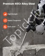 SDS Plus kaltų rinkinys, 3 dalių, iš 40Cr plieno - Image 4