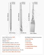 SDS Plus kaltų rinkinys, 3 dalių, iš 40Cr plieno - Image 7