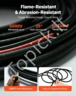 Saulės modulių ilgintuvas 10 AWG, 9,14 m su jungtimis lauko sistemoms ir kemperiams IP67 - Image 3