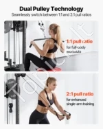 Sieninis treniruoklis su skriemuliais 227 kg, 18 aukščio padėčių jėgos pratimams - Image 2