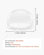 Skaidrus akrilo gaubtas cukraus vatos aparatui, apsauginis kupolas 52 cm dubeniui - Image 6