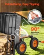 Sodo vežimėlis-savivartis 680 kg, 15 kub. pėdų, su paaukštintu rėmu - Image 4