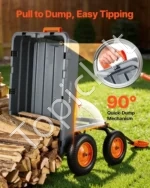 Sodo savivartis vežimėlis 680 kg, polipropileno dėžė, greito išvertimo mechanizmas - Image 4