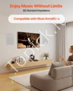 Stačiakampės įmontuojamos sieninės garso kolonėlės 203 mm, 200 W, 2-jų juostų Hi-Fi garso sistema namų kinui - Image 3