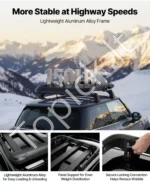 Stogo krovinių krepšys automobilio stogui (965 x 965 x 142 mm, 68 kg) - Image 3