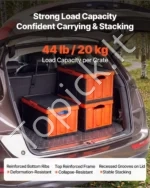 Sulankstomos plastikinės dėžės su dangčiais 45 l, 3 vnt., apkrova iki 20 kg - Image 3