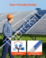 Teleskopinis saulės elektrinių ir langų plovimo šepetys 6 m su vandens padavimu - Image 6