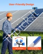 Teleskopinis saulės elektrinių ir langų plovimo šepetys 7,9 m su vandens padavimu - Image 6