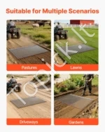Tempinis akėčios grėblys 1,5 x 0,9 m, cinkuoto plieno tinklas vejos lyginimui - Image 5