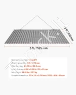 Tempinis akėčios grėblys 1,5 x 0,9 m, cinkuoto plieno tinklas vejos lyginimui - Image 6
