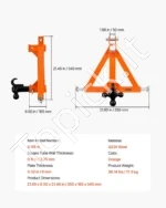 Tritaškis traktoriaus prikabinimo mechanizmas su 3 rutuliais ir 50,8 mm lizdu - Image 7