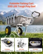 Tvirta paplūdimio ir žvejybos vežimėlis-vežėčios 90,7 kg - Image 2