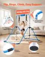 Vaikiškas gimnastikos skersinys 63,5 kg (mėlynas, reguliuojamo aukščio ir sulankstomas) - Image 3