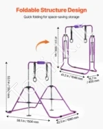 Vaikiškas gimnastikos skersinys 63,5 kg, reguliuojamo aukščio ir sulankstomas - Image 6