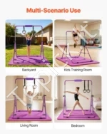 Vaikiškas gimnastikos skersinys su kilimėliu 63,5 kg (violetinis, reguliuojamo aukščio) - Image 7