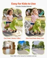Vaikiškas jodinėjamas dinozauras 40 kg su garsais ir lanksčiais ratais - Image 7