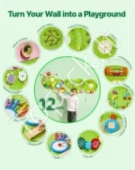 Vaikiškas montessori lavinamasis sieninis žaislas su 12 veiklų - Image 2