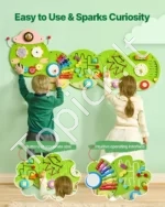 Vaikiškas montessori lavinamasis sieninis žaislas su 12 veiklų - Image 5