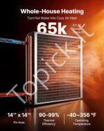 Vandens ir oro šilumokaitis 356 x 356 mm, vamzdinis HVAC gyvatukas 65k BTU - Image 2