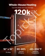 Vandens ir oro šilumokaitis 457 x 457 mm, vamzdinis HVAC gyvatukas 120k BTU - Image 2