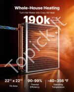 Vandens ir oro šilumokaitis 559 x 559 mm, vamzdinis HVAC gyvatukas 190k BTU - Image 2
