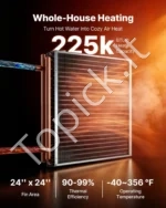 Vandens ir oro šilumokaitis 610 x 610 mm, vamzdinis HVAC gyvatukas 225k BTU - Image 2