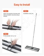 Vejos lyginimo grėblys 76,2 x 25,4 cm su ratuku ir reguliuojama rankena - Image 5
