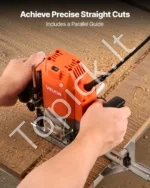Vertikalingas medienos frezeris 1200 W, reguliuojamo greičio su įleidžiamu pagrindu - Image 4