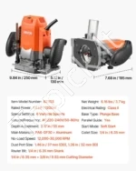 Vertikalingas medienos frezeris 1200 W, reguliuojamo greičio su įleidžiamu pagrindu - Image 7