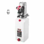 Hidraulinė stotelė (siurblys) 6 L, vienpusio veikimo, DC 12V, baltos spalvos