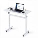 Reguliuojamo aukščio mobilus stalas 810 x 410 mm (baltas)
