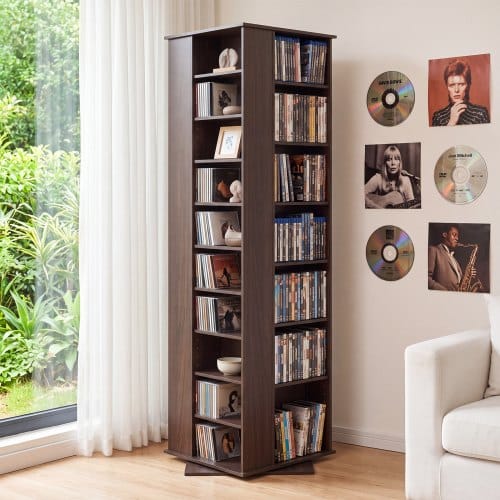 de2FCDCCJSKSTDXZFAFHT001V02Fgoods_img-v32Fmedia-storage-cabinet-m100-1.2.jpg Sukama medijos saugojimo spintelė DVD ir CD diskams su 34 skyriais, ruda - Image 1